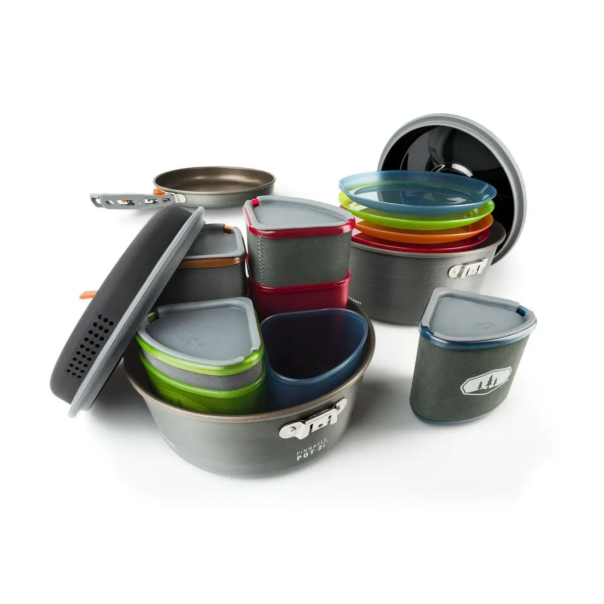 GSI Outdoors Pinnacle Ceramic Camper Cookset (4-Person)